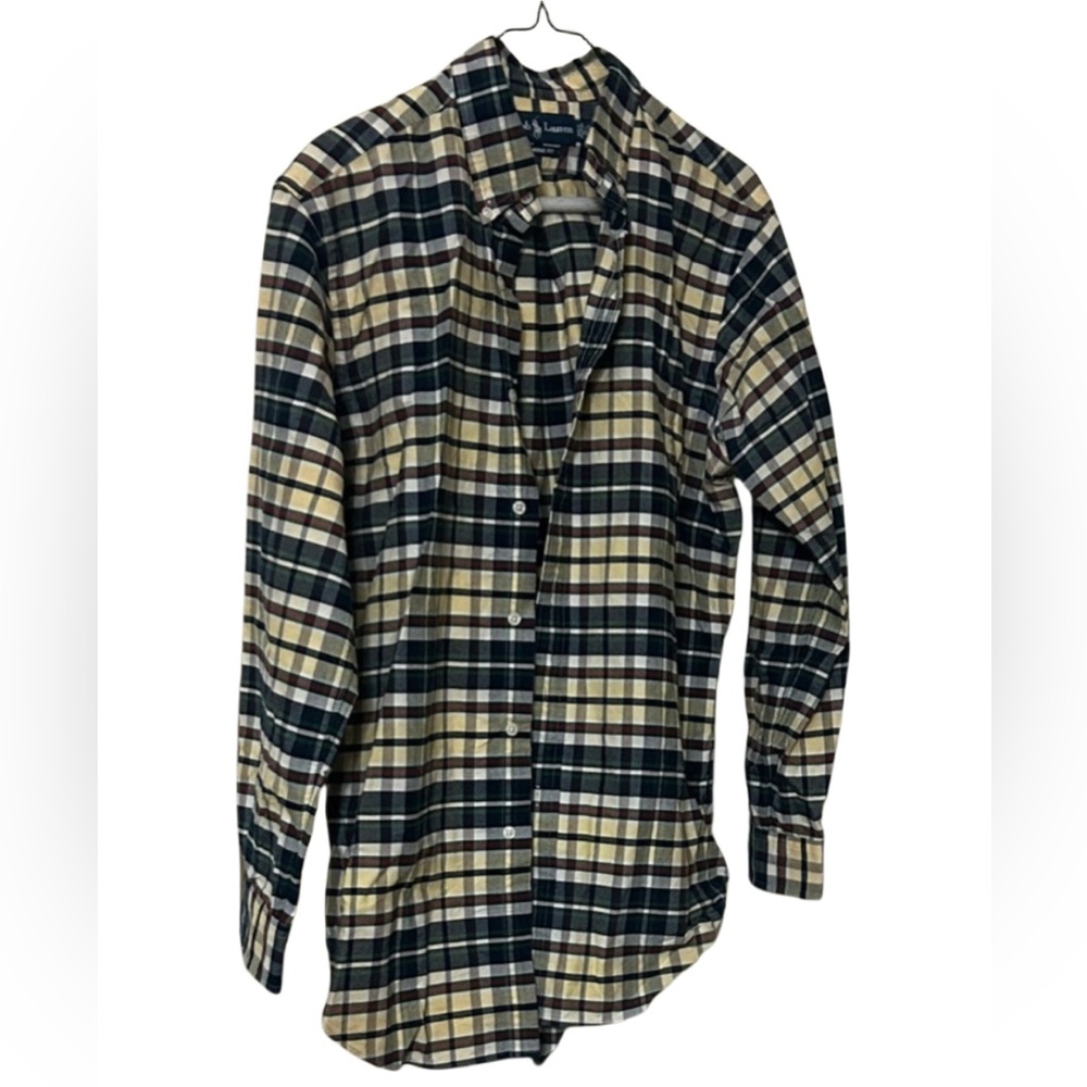 Polo Ralph Lauren Navy and Beige Plaid Shirt